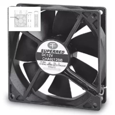 वॉल कूलर/कीटाणुनाशक कैबिनेट के लिए 92X92X25mm DC 12V कूलिंग फैन